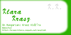 klara krasz business card